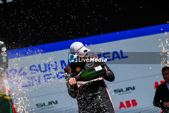 2024-05-12 - ROWLAND Oliver (gbr), Nissan Formula E Team, Nissan e-4ORCE 04, portrait at the podium during the 2024 Berlin ePrix, 7th meeting of the 2023-24 ABB FIA Formula E World Championship, on the Tempelhof Airport Street Circuit from May 10 to 12, 2024 in Berlin, Germany - 2024 FORMULA E BERLIN EPRIX - FORMULA E - MOTORS