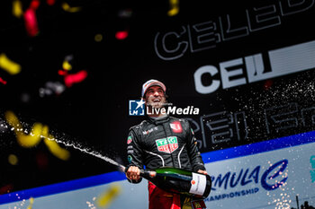 2024-05-12 - DA COSTA Antonio Felix (prt), TAG HEUER Porsche Formula E Team, Porsche 99X Electric, portrait at the podium during the 2024 Berlin ePrix, 7th meeting of the 2023-24 ABB FIA Formula E World Championship, on the Tempelhof Airport Street Circuit from May 10 to 12, 2024 in Berlin, Germany - 2024 FORMULA E BERLIN EPRIX - FORMULA E - MOTORS