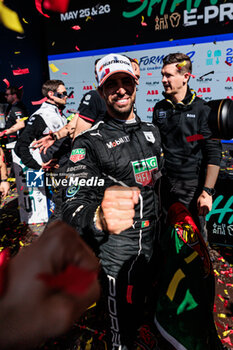 2024-05-12 - DA COSTA Antonio Felix (prt), TAG HEUER Porsche Formula E Team, Porsche 99X Electric, portrait at the podium during the 2024 Berlin ePrix, 7th meeting of the 2023-24 ABB FIA Formula E World Championship, on the Tempelhof Airport Street Circuit from May 10 to 12, 2024 in Berlin, Germany - 2024 FORMULA E BERLIN EPRIX - FORMULA E - MOTORS