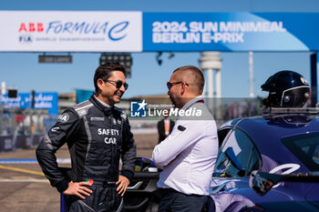 2024-05-12 - Bruno Correia, safety car driver, grille de depart, starting grid during the 2024 Berlin ePrix, 7th meeting of the 2023-24 ABB FIA Formula E World Championship, on the Tempelhof Airport Street Circuit from May 10 to 12, 2024 in Berlin, Germany - 2024 FORMULA E BERLIN EPRIX - FORMULA E - MOTORS