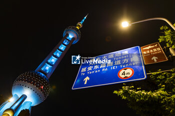 2024-05-21 - The Oriental Pearl Towerduring the 2024 Shanghai ePrix, 8th meeting of the 2023-24 ABB FIA Formula E World Championship, on the Shanghai International Circuit from May 24 to 26, 2024 in Shanghai, China - 2024 FORMULA E SHANGHAI EPRIX - FORMULA E - MOTORS