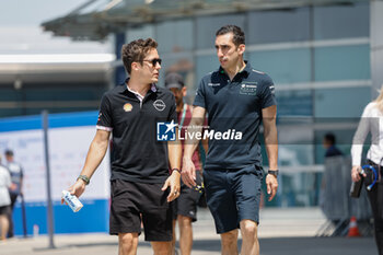 2024-05-24 - FENESTRAZ Sacha (fra), Nissan Formula E Team, Nissan e-4ORCE 04, portrait, BUEMI Sébastien (swi), Envision Racing, Jaguar I-Type 6, portrait, during the 2024 Shanghai ePrix, 8th meeting of the 2023-24 ABB FIA Formula E World Championship, on the Shanghai International Circuit from May 24 to 26, 2024 in Shanghai, China - 2024 FORMULA E SHANGHAI EPRIX - FORMULA E - MOTORS