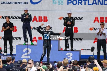 2024-06-29 - DA COSTA Antonio Felix (prt), TAG HEUER Porsche Formula E Team, Porsche 99X Electric, portrait VERGNE Jean-Eric (fra), DS Penske, DS E-Tense FE23, portrait FRIJNS Robin (nld), Envision Racing, Jaguar I-Type 6, portrait podium, portrait race 1 during the 2024 Portland ePrix, 9th meeting of the 2023-24 ABB FIA Formula E World Championship, on the Portland International Raceway from June 28 to 30, 2024 in Portland, United States of America - 2024 FORMULA E PORTLAND EPRIX - FORMULA E - MOTORS