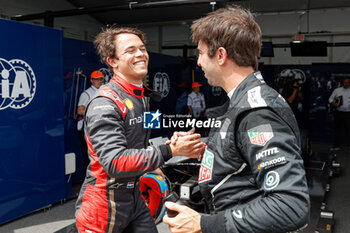 2024-06-29 - DE VRIES Nyck (nld), Mahindra Racing, Mahindra M9Electro, portrait, DA COSTA Antonio Felix (prt), TAG HEUER Porsche Formula E Team, Porsche 99X Electric, portrait, podium, portrait, during the 2024 Portland ePrix, 9th meeting of the 2023-24 ABB FIA Formula E World Championship, on the Portland International Raceway from June 28 to 30, 2024 in Portland, United States of America - 2024 FORMULA E PORTLAND EPRIX - FORMULA E - MOTORS