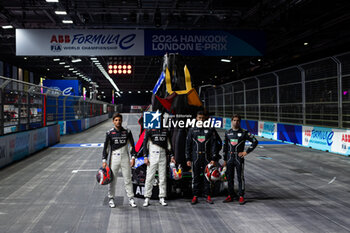 2024-07-19 - CASSIDY Nick (nzl), Jaguar TCS Racing, Jaguar I-Type 6, portrait, EVANS Mitch (nzl), Jaguar TCS Racing, Jaguar I-Type 6, portrait, WEHRLEIN Pascal (ger), TAG HEUER Porsche Formula E Team, Porsche 99X Electric, portrait, DA COSTA Antonio Felix (prt), TAG HEUER Porsche Formula E Team, Porsche 99X Electric, portrait during the 2024 Hankook London ePrix, 10th meeting of the 2023-24 ABB FIA Formula E World Championship, on the ExCeL London from June 18 to 21, 2024 in London, United Kingdom - 2024 FORMULA E LONDON EPRIX - FORMULA E - MOTORS