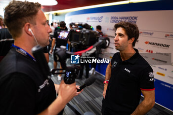 2024-07-19 - DA COSTA Antonio Felix (prt), TAG HEUER Porsche Formula E Team, Porsche 99X Electric, portrait, Media Pen during the 2024 Hankook London ePrix, 10th meeting of the 2023-24 ABB FIA Formula E World Championship, on the ExCeL London from June 18 to 21, 2024 in London, United Kingdom - 2024 FORMULA E LONDON EPRIX - FORMULA E - MOTORS