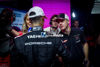 2024-07-21 - CASSIDY Nick (nzl), Jaguar TCS Racing, Jaguar I-Type 6, portrait, WEHRLEIN Pascal (ger), TAG HEUER Porsche Formula E Team, Porsche 99X Electric, portrait podium, celebration portrait during the 2024 Hankook London ePrix, 10th meeting of the 2023-24 ABB FIA Formula E World Championship, on the ExCeL London from June 18 to 21, 2024 in London, United Kingdom - 2024 FORMULA E LONDON EPRIX - FORMULA E - MOTORS