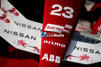 2024-11-05 - Branding ABB, 23 ROWLAND Oliver (gbr), Nissan Formula E Team, Nissan e-4ORCE 05, action during the pre-season testing of the 2024-25 ABB FIA Formula E World Championship, on the Circuit del Jarama from November 5 to 8, 2024 in San Sebastián de los Reyes, Spain - 2025 FORMULA E PRE-SEASON TEST - FORMULA E - MOTORS