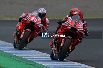 2024-10-05 - Qualifying for Motul Grand Prix of Japan of MotoGP at Motegi Circuit. October 05, 2024 In picture: Francesco Bagnaia Clasificacion del Gran Premio Motul de MotoGP de Japon en el circuito de Motegi. 5 de Octubre de 2024 POOL/ MotoGP.com / Cordon Press Images will be for editorial use only. Mandatory credit: ?MotoGP.com Cordon Press Cordon Press - QUALIFYING MOTOGP JAPAN GRAND PRIX - MOTOGP - MOTORS