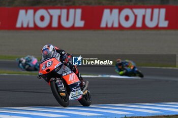 2024-10-05 - Qualifying for Motul Grand Prix of Japan of MotoGP at Motegi Circuit. October 05, 2024 In picture: Moto3? Ivan Ortola Clasificacion del Gran Premio Motul de MotoGP de Japon en el circuito de Motegi. 5 de Octubre de 2024 POOL/ MotoGP.com / Cordon Press Images will be for editorial use only. Mandatory credit: ?MotoGP.com Cordon Press Cordon Press - QUALIFYING MOTOGP JAPAN GRAND PRIX - MOTOGP - MOTORS