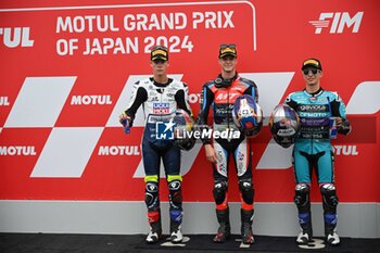 2024-10-05 - Qualifying for Motul Grand Prix of Japan of MotoGP at Motegi Circuit. October 05, 2024 In picture: Moto3? Ivan Ortola , Collin Veijer and David Alonso Clasificacion del Gran Premio Motul de MotoGP de Japon en el circuito de Motegi. 5 de Octubre de 2024 POOL/ MotoGP.com / Cordon Press Images will be for editorial use only. Mandatory credit: ?MotoGP.com Cordon Press Cordon Press - QUALIFYING MOTOGP JAPAN GRAND PRIX - MOTOGP - MOTORS