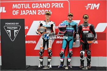 2024-10-05 - Qualifying for Motul Grand Prix of Japan of MotoGP at Motegi Circuit. October 05, 2024 In picture: Moto2? Jake Dixon , Zonta van den Goorbergh and Aron Canet Clasificacion del Gran Premio Motul de MotoGP de Japon en el circuito de Motegi. 5 de Octubre de 2024 POOL/ MotoGP.com / Cordon Press Images will be for editorial use only. Mandatory credit: ?MotoGP.com Cordon Press Cordon Press - QUALIFYING MOTOGP JAPAN GRAND PRIX - MOTOGP - MOTORS