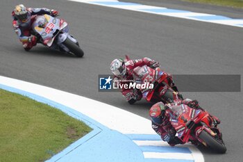 2024-10-05 - Sprint Race for Motul Grand Prix of Japan of MotoGP at Motegi Circuit. October 05, 2024 In picture: Francesco Bagnaia Carrera al sprint del Gran Premio Motul de MotoGP de Japon en el circuito de Motegi. 5 de Octubre de 2024 POOL/ MotoGP.com / Cordon Press Images will be for editorial use only. Mandatory credit: ?MotoGP.com Cordon Press Cordon Press - SPRINT RACE MOTOGP JAPAN GRAND PRIX - MOTOGP - MOTORS