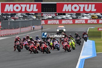 2024-10-06 - Races of Motul Grand Prix of Japan of MotoGP at Motegi Circuit. October 06, 2024 In picture: start race Carreras del Gran Premio Motul de MotoGP de Japon en el circuito de Motegi. 6 de Octubre de 2024 POOL/ MotoGP.com / Cordon Press Images will be for editorial use only. Mandatory credit: ?MotoGP.com Cordon Press Cordon Press - RACES MOTOGP JAPAN GRAND PRIX - MOTOGP - MOTORS