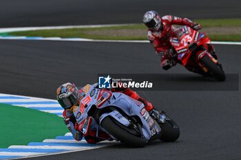 2024-10-06 - Races of Motul Grand Prix of Japan of MotoGP at Motegi Circuit. October 06, 2024 In picture: Marc Marquez and Enea Bastianini Carreras del Gran Premio Motul de MotoGP de Japon en el circuito de Motegi. 6 de Octubre de 2024 POOL/ MotoGP.com / Cordon Press Images will be for editorial use only. Mandatory credit: ?MotoGP.com Cordon Press Cordon Press - RACES MOTOGP JAPAN GRAND PRIX - MOTOGP - MOTORS