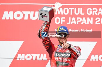 2024-10-06 - Races of Motul Grand Prix of Japan of MotoGP at Motegi Circuit. October 06, 2024 In picture: Francesco Bagnaia Carreras del Gran Premio Motul de MotoGP de Japon en el circuito de Motegi. 6 de Octubre de 2024 POOL/ MotoGP.com / Cordon Press Images will be for editorial use only. Mandatory credit: ?MotoGP.com Cordon Press Cordon Press - RACES MOTOGP JAPAN GRAND PRIX - MOTOGP - MOTORS