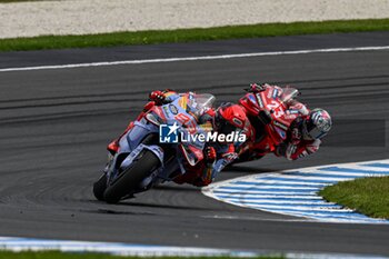 2024-10-19 - Sprint race Qatar Airways Australian Grand Prix of MotoGP at Phillip Island Circuit. Australia October 19, 2024 In picture: Marc Marquez and Enea Bastianini Carrera al sprint del Gran Premio Qatar Airways de MotoGP de Australia en el circuito de Phillip Island. 19 de Octubre de 2024 POOL/ MotoGP.com / Cordon Press Images will be for editorial use only. Mandatory credit: ?MotoGP.com Cordon Press Cordon Press - SPRINT RACE MOTOGP AUSTRALIAN GRAND PRIX - MOTOGP - MOTORS