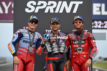 2024-10-19 - Sprint race Qatar Airways Australian Grand Prix of MotoGP at Phillip Island Circuit. Australia October 19, 2024 In picture: Jorge Martin , Marc Marquez and Enea Bastianini Carrera al sprint del Gran Premio Qatar Airways de MotoGP de Australia en el circuito de Phillip Island. 19 de Octubre de 2024 POOL/ MotoGP.com / Cordon Press Images will be for editorial use only. Mandatory credit: ?MotoGP.com Cordon Press Cordon Press - SPRINT RACE MOTOGP AUSTRALIAN GRAND PRIX - MOTOGP - MOTORS