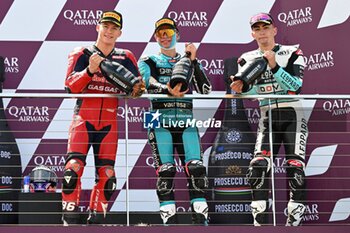 2024-10-20 - Races of Qatar Airways Australian Grand Prix of MotoGP at Phillip Island Circuit. Australia October 20, 2024 In picture: Moto3? David Alonso , Daniel Holgado and Adrian Fernandez Carreras del Gran Premio Qatar Airways de MotoGP de Australia en el circuito de Phillip Island. 20 de Octubre de 2024 POOL/ MotoGP.com / Cordon Press Images will be for editorial use only. Mandatory credit: ?MotoGP.com Cordon Press Cordon Press - RACES MOTOGP AUSTRALIAN GRAND PRIX - MOTOGP - MOTORS