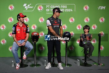 24/10/2024 - Press conference before PT Thailand Grand Prix of MotoGP at Chang International Circuit. October 24, 2024 In picture: Jorge Martin , Francesco Bagnaia Rueda de prensa previa al Gran Premio de MotoGP de Thailandia en el Circuito Internacional de Chang. 24 de Octubre de 2024 POOL/ MotoGP.com / Cordon Press Images will be for editorial use only. Mandatory credit: ?MotoGP.com Cordon Press Cordon Press Cordon Press - PRESS CONFERENCE MOTOGP THAILAND GRAND PRIX - MOTOGP - MOTORI