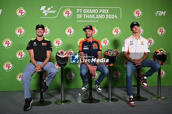 24/10/2024 - Press conference before PT Thailand Grand Prix of MotoGP at Chang International Circuit. October 24, 2024 In picture: Brad Binder , Fabio Di Giannantonio , Luca Marini Rueda de prensa previa al Gran Premio de MotoGP de Thailandia en el Circuito Internacional de Chang. 24 de Octubre de 2024 POOL/ MotoGP.com / Cordon Press Images will be for editorial use only. Mandatory credit: ?MotoGP.com Cordon Press Cordon Press Cordon Press - PRESS CONFERENCE MOTOGP THAILAND GRAND PRIX - MOTOGP - MOTORI