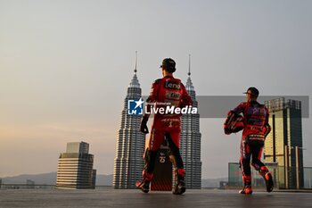 30/10/2024 - Events before Petronas Grand Prix of Malaysia of MotoGP at Sepang Circuit. October 30 2024 In picture: Jorge Martin and Francesco Bagnaia in a stunning photo & filming session sees the duo face down at sunset ahead of the Petronas Grand Prix of Malaysia Eventos previos al Gran Premio de MotoGP de Malasia en el Circuito Internacional de Sepang. 30 de Octubre de 2024 POOL/ MotoGP.com / Cordon Press Images will be for editorial use only. Mandatory credit: ?MotoGP.com Cordon Press - EVENTS MOTOGP GRAND PRIX OF MALAYSIA - MOTOGP - MOTORI