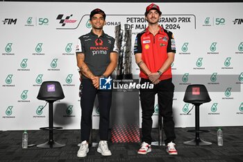 31/10/2024 - Press conference before Petronas Grand Prix of Malaysia of MotoGP at Sepang Circuit. October 31 2024 In picture: Jorge Martin and Francesco Bagnaia Rueda de prensa previa al Gran Premio de MotoGP de Malasia en el Circuito Internacional de Sepang. 31 de Octubre de 2024 POOL/ MotoGP.com / Cordon Press Images will be for editorial use only. Mandatory credit: ?MotoGP.com Cordon Press - PRESS CONFERENCE MOTOGP GRAND PRIX OF MALAYSIA - MOTOGP - MOTORI