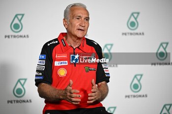 31/10/2024 - Press conference before Petronas Grand Prix of Malaysia of MotoGP at Sepang Circuit. October 31 2024 In picture: Ducati Lenovo Team Manager, Davide Tardozzi, Rueda de prensa previa al Gran Premio de MotoGP de Malasia en el Circuito Internacional de Sepang. 31 de Octubre de 2024 POOL/ MotoGP.com / Cordon Press Images will be for editorial use only. Mandatory credit: ?MotoGP.com Cordon Press - PRESS CONFERENCE MOTOGP GRAND PRIX OF MALAYSIA - MOTOGP - MOTORI