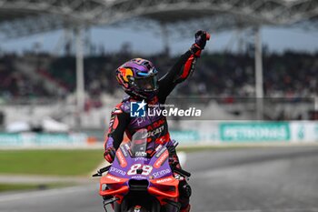 2024-11-02 - Sprint Race of Petronas Grand Prix of Malaysia of MotoGP at Sepang Circuit. November 02 2024 In picture: Jorge Martin Carrera al Sprint del Gran Premio de MotoGP de Malasia en el Circuito Internacional de Sepang. 02 de Noviembre de 2024 POOL/ MotoGP.com / Cordon Press Images will be for editorial use only. Mandatory credit: ?MotoGP.com Cordon Press - SPRINT RACE MOTOGP GRAND PRIX OF MALAYSIA - MOTOGP - MOTORS