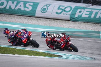 2024-11-03 - Races of Petronas Grand Prix of Malaysia of MotoGP at Sepang Circuit. November 03 2024 In picture: Francesco Bagnaia and Jorge Martin Carreras del Gran Premio de MotoGP de Malasia en el Circuito Internacional de Sepang. 03 de Noviembre de 2024 POOL/ MotoGP.com / Cordon Press Images will be for editorial use only. Mandatory credit: ?MotoGP.com Cordon Press - RACES MOTOGP GRAND PRIX OF MALAYSIA - MOTOGP - MOTORS