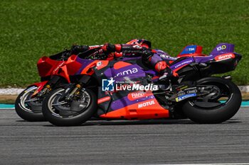 2024-11-03 - Races of Petronas Grand Prix of Malaysia of MotoGP at Sepang Circuit. November 03 2024 In picture: Francesco Bagnaia and Jorge Martin Carreras del Gran Premio de MotoGP de Malasia en el Circuito Internacional de Sepang. 03 de Noviembre de 2024 POOL/ MotoGP.com / Cordon Press Images will be for editorial use only. Mandatory credit: ?MotoGP.com Cordon Press - RACES MOTOGP GRAND PRIX OF MALAYSIA - MOTOGP - MOTORS