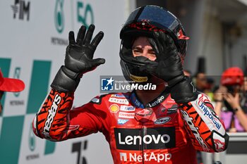 2024-11-03 - Races of Petronas Grand Prix of Malaysia of MotoGP at Sepang Circuit. November 03 2024 In picture: Francesco Bagnaia Carreras del Gran Premio de MotoGP de Malasia en el Circuito Internacional de Sepang. 03 de Noviembre de 2024 POOL/ MotoGP.com / Cordon Press Images will be for editorial use only. Mandatory credit: ?MotoGP.com Cordon Press - RACES MOTOGP GRAND PRIX OF MALAYSIA - MOTOGP - MOTORS