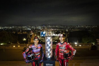 2024-11-13 - Events before Motul Solidarity Grand Prix of Barcelona of MotoGP at Barcelona-Catalunya Circuit. November 13 2024. In picture: Jorge Martin and Francesco Bagnaia took to the stage at the National Museum d'Art of Catalunya (MNAC) on Wednesday for a photo and filming session ahead of the weekend Evento previo al Gran Premio Solidario Motul de MotoGP de Barcelona en el Circuito de Barcelona-Catalunya. 13 de Noviembre de 2024 POOL/ MotoGP.com / Cordon Press Images will be for editorial use only. Mandatory credit: ?MotoGP.com Cordon Press - EVENTS MOTOGP SOLIDARITY GRAND PRIX OF BARCELONA - MOTOGP - MOTORS