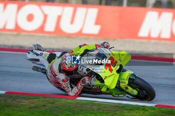 2024-11-15 - Free practice before Motul Solidarity Grand Prix of Barcelona of MotoGP at Barcelona-Catalunya Circuit. November 15 2024. In picture: Marco Bezzecchi Entrenamientos libres previos al Gran Premio Solidario Motul de MotoGP de Barcelona en el Circuito de Barcelona-Catalunya. 15 de Noviembre de 2024 POOL/ MotoGP.com / Cordon Press Images will be for editorial use only. Mandatory credit: ?MotoGP.com Cordon Press - FREE PRACTICE MOTOGP SOLIDARITY GRAND PRIX OF BARCELONA - MOTOGP - MOTORS