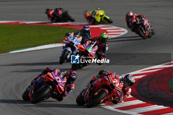 16/11/2024 - Sprint Race of Motul Solidarity Grand Prix of Barcelona of MotoGP at Barcelona-Catalunya Circuit. November 16 2024. In picture: Enea Bastianini and Jorge Martin Carrera al Sprint del Gran Premio Solidario Motul de MotoGP de Barcelona en el Circuito de Barcelona-Catalunya. 16 de Noviembre de 2024 POOL/ MotoGP.com / Cordon Press Images will be for editorial use only. Mandatory credit: ?MotoGP.com Cordon Press - SPRINT RACE MOTOGP SOLIDARITY GRAND PRIX OF BARCELONA - MOTOGP - MOTORI