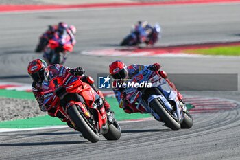 17/11/2024 - Races of Motul Solidarity Grand Prix of Barcelona of MotoGP at Barcelona-Catalunya Circuit. November 17 2024. In picture: Francesco Bagnaia and Marc Marquez Carreras del Gran Premio Solidario Motul de MotoGP de Barcelona en el Circuito de Barcelona-Catalunya. 17 de Noviembre de 2024 POOL/ MotoGP.com / Cordon Press Images will be for editorial use only. Mandatory credit: ?MotoGP.com Cordon Press - RACES MOTOGP SOLIDARITY GRAND PRIX OF BARCELONA - MOTOGP - MOTORI