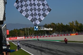 17/11/2024 - Races of Motul Solidarity Grand Prix of Barcelona of MotoGP at Barcelona-Catalunya Circuit. November 17 2024. In picture: Francesco Bagnaia and Marc Marquez Carreras del Gran Premio Solidario Motul de MotoGP de Barcelona en el Circuito de Barcelona-Catalunya. 17 de Noviembre de 2024 POOL/ MotoGP.com / Cordon Press Images will be for editorial use only. Mandatory credit: ?MotoGP.com Cordon Press - RACES MOTOGP SOLIDARITY GRAND PRIX OF BARCELONA - MOTOGP - MOTORI