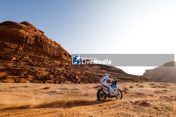 2024-01-06 - 115 PEDRO SUBIRATS Josep (spa), ALL1 Team, Husqvarna, Moto, action during the Stage 1 of the Dakar 2024 on January 6, 2024 between Al-Ula and Al Henakiyah, Saudi Arabia - DAKAR 2024 - STAGE 1 - RALLY - MOTORS