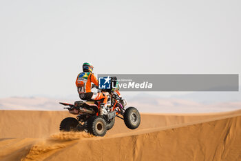2024-01-07 - 177 Medeiros Marcelo (bra), Taguartur Racing Team, Yamaha, Quad, FIM W2RC, action during the Stage 2 of the Dakar 2024 on January 7, 2024 between Al Henakiyah and Al Duwadimi, Saudi Arabia - DAKAR 2024 - STAGE 2 - RALLY - MOTORS