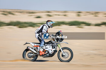 2024-01-09 - 76 LEPAN Jean-Loup (fra), DUUST Diverse Racing, KTM, Moto, FIM W2RC, action during the Stage 4 of the Dakar 2024 on January 9, 2024 between Al Salamiya and Al-Hofuf, Saudi Arabia - DAKAR 2024 - STAGE 4 - RALLY - MOTORS
