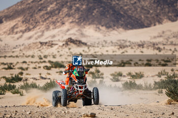 2024-01-09 - 177 Medeiros Marcelo (bra), Taguartur Racing Team, Yamaha, Quad, FIM W2RC, action during the Stage 4 of the Dakar 2024 on January 9, 2024 between Al Salamiya and Al-Hofuf, Saudi Arabia - DAKAR 2024 - STAGE 4 - RALLY - MOTORS