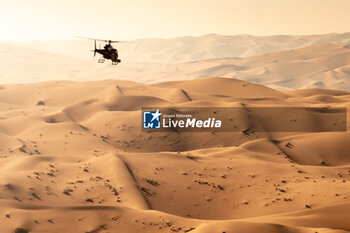 2024-01-11 - Helicopter during the Stage 6 « 48 Hours Chrono » of the Dakar 2024 from January 11 to 12, 2024 around Subaytah, Saudi Arabia - DAKAR 2024 - 48 HOURS CHRONO - RALLY - MOTORS
