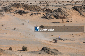 2024-01-14 - landscape, paysage, moto during the Stage 7 of the Dakar 2024 on January 14, 2024 between Riyadh and Al Duwadimi, Saudi Arabia - DAKAR 2024 - STAGE 7 - RALLY - MOTORS