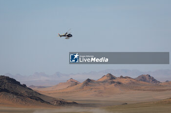 2024-01-16 - helicopter during the Stage 9 of the Dakar 2024 on January 16, 2024 between Hail and Al Ula, Saudi Arabia - DAKAR 2024 - STAGE 9 - RALLY - MOTORS