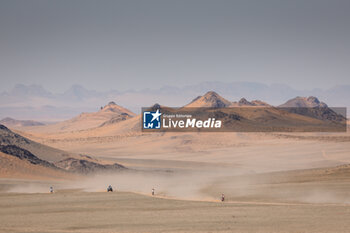 2024-01-16 - landscape, paysage, moto, quad during the Stage 9 of the Dakar 2024 on January 16, 2024 between Hail and Al Ula, Saudi Arabia - DAKAR 2024 - STAGE 9 - RALLY - MOTORS