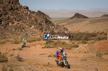 2024-01-16 - 112 MEONI Gioele (ita), Dakar 4 Dakar, KTM, Moto, Originals by Motul, action during the Stage 9 of the Dakar 2024 on January 16, 2024 between Hail and Al Ula, Saudi Arabia - DAKAR 2024 - STAGE 9 - RALLY - MOTORS