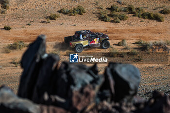 2024-01-16 - 221 DE MEVIUS Guillaume (bel), PANSERI Xavier (fra), Overdrive Racing, Toyota Hilux, FIA Ultimate, action during the Stage 9 of the Dakar 2024 on January 16, 2024 between Hail and Al Ula, Saudi Arabia - DAKAR 2024 - STAGE 9 - RALLY - MOTORS