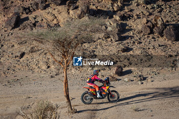2024-01-17 - 47 BENAVIDES Kevin (arg), Red Bull KTM Factory Racing, KTM, Moto, action during the Stage 10 of the Dakar 2024 on January 17, 2024 around Al Ula, Saudi Arabia - DAKAR 2024 - STAGE 10 - RALLY - MOTORS