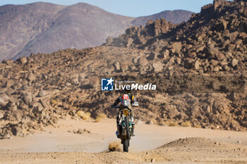 2024-01-18 - 97 PUGA Juan (ecu), JP1 Kews Dakar Rally Team, KTM, Moto, Originals by Motul, action during the Stage 11 of the Dakar 2024 on January 18, 2024 between Al Ula and Yanbu, Saudi Arabia - DAKAR 2024 - STAGE 11 - RALLY - MOTORS
