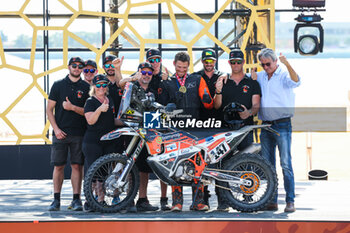 2024-01-19 - 147 GIRARD Mathieu (fra), Nomad Racing, KTM, Moto, Motul, during the Final Podium of the Dakar 2024 on January 19, 2024 in Yanbu, Saudi Arabia - DAKAR 2024 - FINAL PODIUM - RALLY - MOTORS